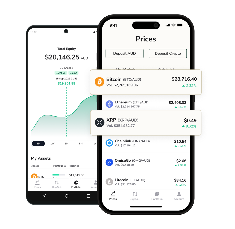 Trade crypto on the go with the BTC Markets app