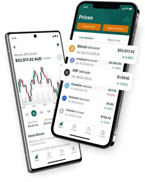 Trade crypto on the go with the BTC Markets app